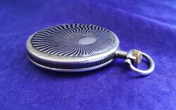 Jelzett ezüst tokos, Breguet spirálos, működő zsebóra. Szép állapotban.