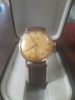 Swiss Watch Pallas 15 Rubis Shockproof Antima Gnetic 18K Aranyozott,20 Mikron Tokos Karóra.34 mm.