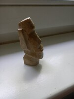 Moai mini szobor – kézzel faragott, szappankőből (Chile, Húsvét-szigetek)
