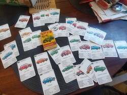 Autó revü retro autós kártya, teljes pakli