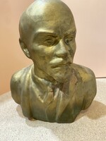 Lenin mellszobor kerámiából, antik, 25 x 20 cm-es nagyságú. 6388