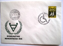 F3467 / 1981 Rokkantak nemzetközi Éve bélyeg FDC-n
