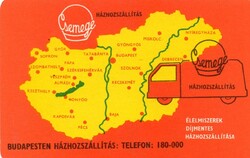 Kártyanaptár: Csemege 1968.