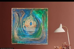 Lebegő álomban. 30x30cm 3D-s GYÓGYHATÁSÚ kép, Prima díjas művésztől tanúsítvánnyal. Károlyfi /1952