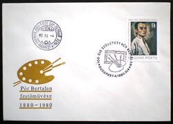 F3422 / 1980 Pór Bertalan bélyeg FDC-n