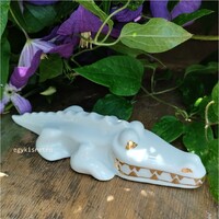Hollóházi porcelán krokodil