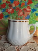 Zyolnay porcelán  hasas, pocakos fehér  bögre, törés, repedés mentes, nagyon szép állapotban
