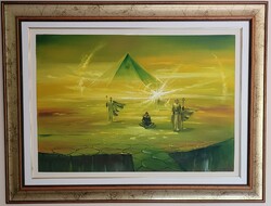 Endrey-Nagy Attila olaj festménye, Címe: Szó 50x70 cm