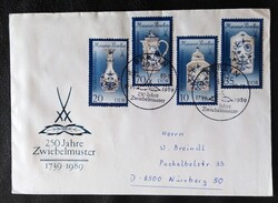 NDl3241-4I. / Németország- NDK 1989 Meisseni Porcelán bélyegsor FDC borítékos levélen
