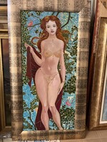 Herpai Zoltán Lombok közt olaj festmény 75x35 cm
