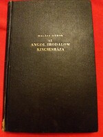 1942. Halász Gábor :Az angol irodalom kincsesháza könyv a képek szerint ATHENEUM