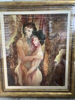 Herpai Zoltán olaj festmény frissen keretezve 50x60 cm