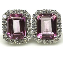 Valodi  Rozsaszin Topaz 925 Ezust Fülbevalò