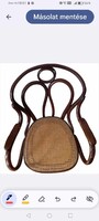 Thonet karosszék, stabil, jó állapotú, hibátlan nádazás, második világháború előtti, bécsi Thonet, p