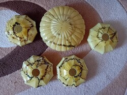 2504/48 Art deco stílusú márvány mintás üveg búrák