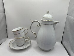Hollóházi porcelán teás készlet. 7158
