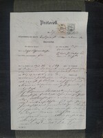 1860. Protocoll irat, okmánybélyegekkel