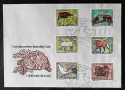NDf2522-7 / Németország- NDK 1980 Veszélyeztetett állatok bélyegsor FDC-n