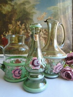 Kristály Jóska 3 db. kézzel festett kiöntő.