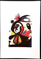 Joan Miró -  L'Aigrette Rouge - litográfia 50x35 cm