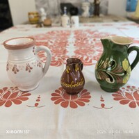 Kerámia mini kaspó , emléktárgy 3 db eladó! 8 cm