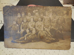 I. v.háburús  katonai csoport kép , magyar bakák , fotó , 14 x 9 cm