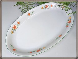 Ritka virág mintás Alföldi porcelán ovális mélyített pecsenyés tál