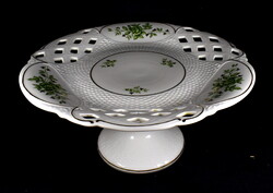 HOLLÓHÁZI ERIKA MINTÁS PORCELÁN NAGY TALPAS SÜTEMÉNYES KÍNÁLÓ