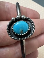 Vintage navajo ezüst karperec türkizzel