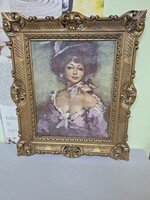 Női portré / P. Ruegg  70 x 60 cm