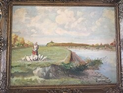 Olajvászon festmény 94x74cm.