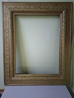 Antik fa kép vagy tükör keret, hatalmas méret 86 x 105 cm