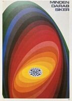 “MINDEN DARAB SIKER” HÓDIKÖT plakát 1980-es évek offset print - Kemény Éva - bauhaus, Art deco