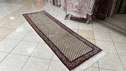 3880 AKCIÓ Indiai Mir kézi gyapjú perzsa futó szőnyeg 85X270CM
