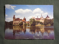 Képeslap,Budapest,Városliget,Vajdahunyad vár,múzeum látkép,részlet,1978-