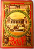 Ricordo di Roma (antik római leporellós utikönyv térképpel +  32 ff. képpel)