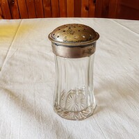 Antik lapra csiszolt üveg Krupp Berndorf? cukorszóró