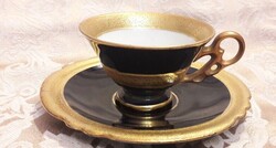 MESÉS kobalt 22 kt kéziaranyozott  ANTIK NÉMET KÁVÉSCSÉSZE +ALJA -  Art&Decoration