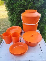Vintage csehszlovák piknik edénykészlet_'70-es évek