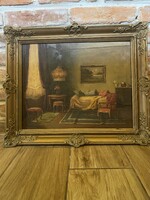 Kárpáthy László enteriör 50x40 cm