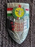 A Polgári Védelem Élenjárója.  zománcozott fém jelvény (22x40mm)