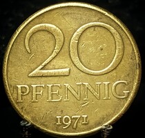 Német Demokratikus Köztársaság 20 pfennig, 1971 A08D2