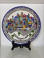 Nagyméretű JERUSALEM kerámia falitányér 27 cm