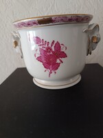 Régi Herendi Apponyi mintás porcelán kaspó