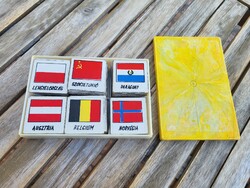 Vintage, retro országzászlós memóriajáték_'70-es évek