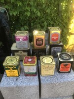 Régi fém teás dobozok egyben!!!