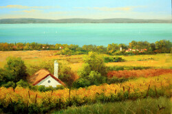 Lantos György: Balatonfelvidék 40x60 cm