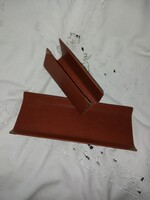 Retrofém  bőrbevonatos irattartó és tolltartó szett    K