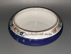 Városlődi kis tál, tálka (12cm), Balaton, Balatonfüredi emlék