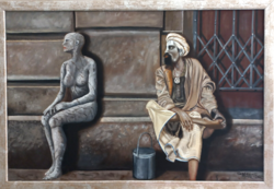 Festmény szürrealista stílusban 40 x 60 cm
